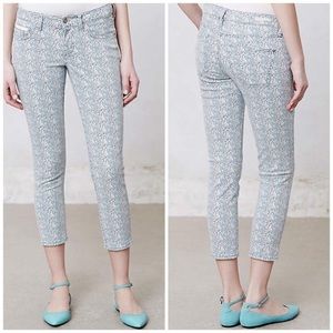 Anthro Pilcro Stet Floral Denim